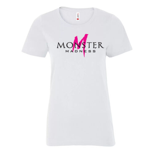 Ladies - Monster Tee - White/Pink Thumbnail