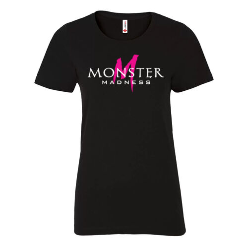 Ladies - Monster Tee - Black/Pink Thumbnail